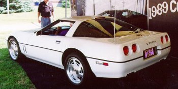 Photo of a white, 1989 ZR-1 prototype.