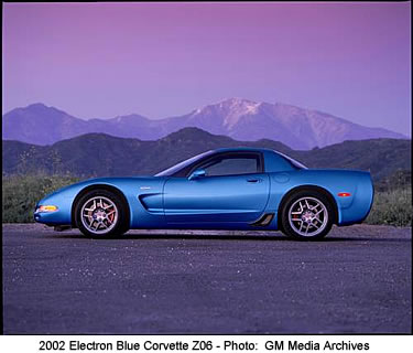 2002 Electron Blue Corvette Z06