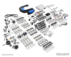 Exploded view of the LS9 Engine