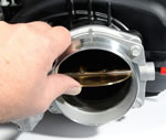 The LS7 throttle bore is 90-mm, biggest in GM. Even the LS9's throttle body has only an 87-mm. bore.