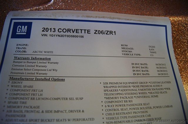 2013 Corvette ZR1 - #156