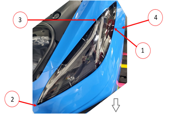 2020 - 2024 Corvette:  Front Fascia and Headlight Adjustment