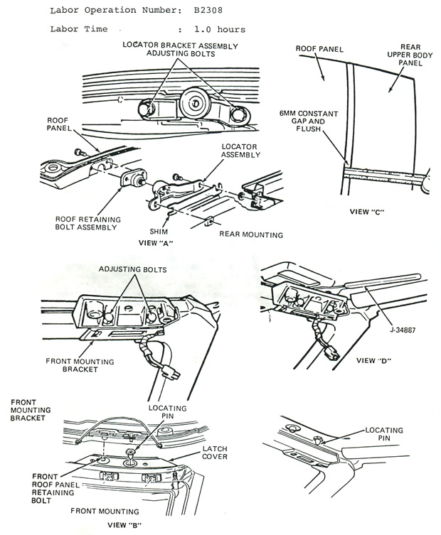 1984 Corvette Roof Panel Adjustment