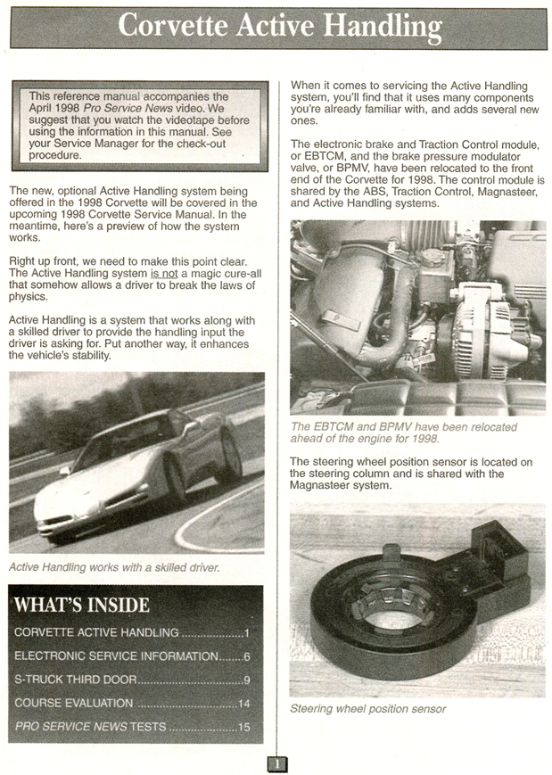 1998 Corvette Active Handling