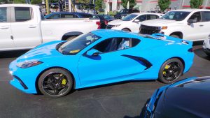 2020 Corvette in Rapid Blue