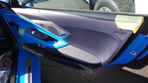 2020 Corvette in Rapid Blue with Tension Blue Dipped Interior