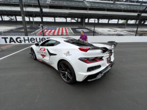 Former INDYCAR SERIES driver and team owner Sarah Fisher, who remains the fastest woman in Indianapolis 500 history, will drive the 2023 Corvette Z06 70th Anniversary Edition Pace Car to lead the field to the green flag for the 106th Indianapolis 500 on Sunday, May 29 at Indianapolis Motor Speedway.